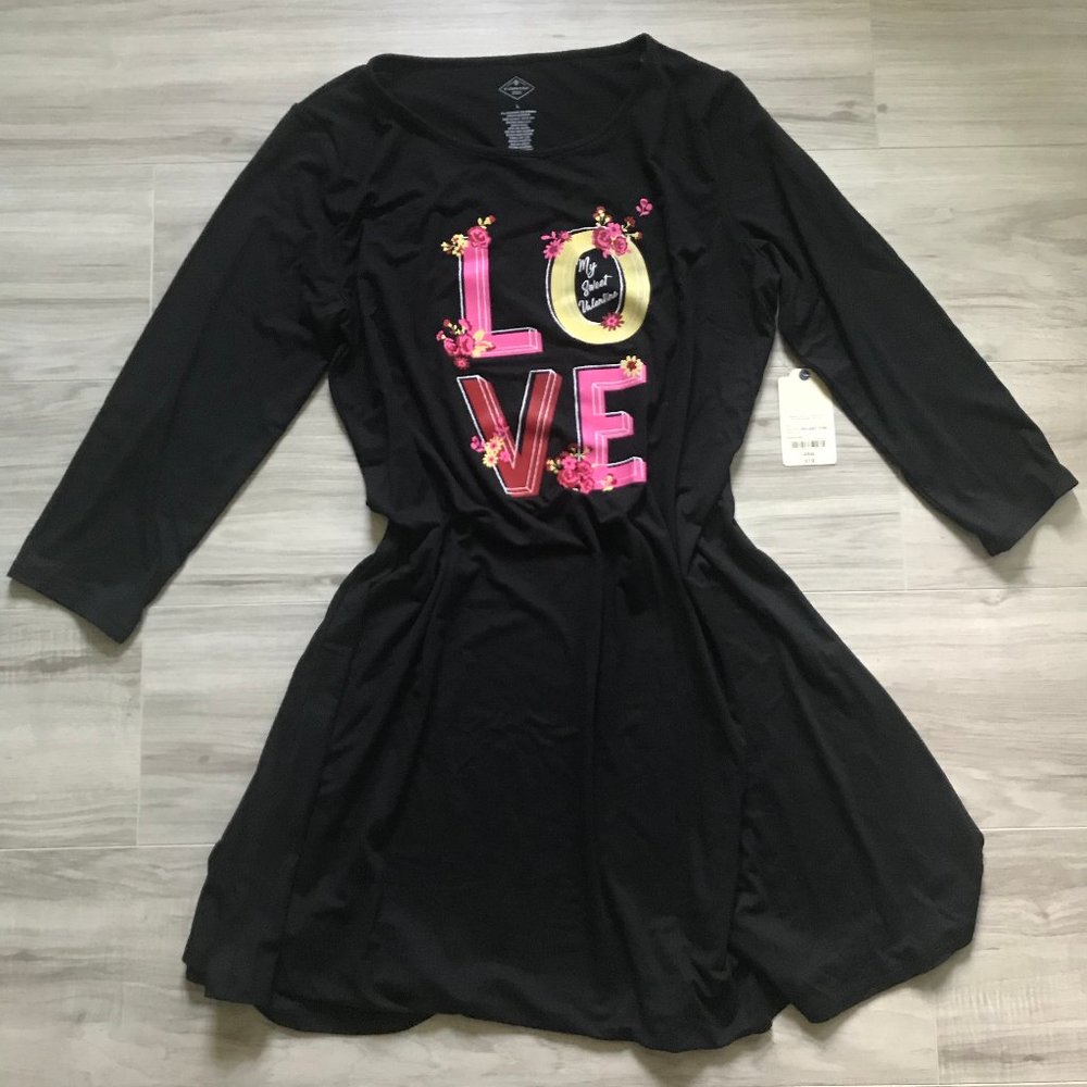 Black "Love" St. John's Bay Flowy Dress